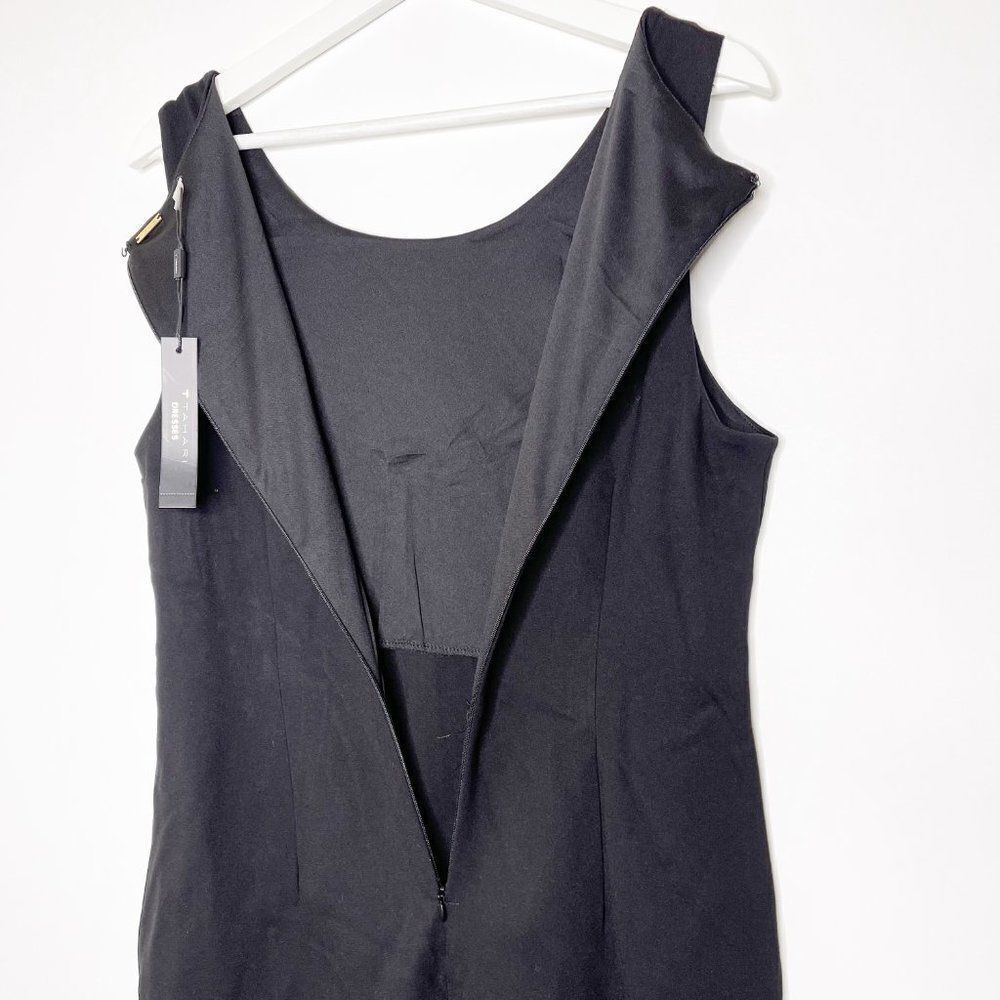 TAHARI Sleeveless Lace-Up Ponte Midi Dress  - Picture 11 of 11